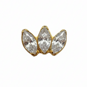 Sonia - Labret Filetage Interne - Finition Or - M0.9(16G)