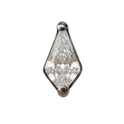 Aurelia - Labret Filetage Interne - Finition Argent - M0.9(16G) - Zircon Blanc