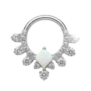 Céleste - Titanium Clicker Ring F136 - Gold Finish - 1.2*8mm - Opal