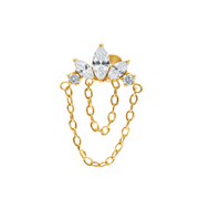 Lucie - Labret Filetage Interne - Finition Or - M0.9(16G)