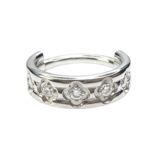 Bianca - Anneau Clicker - Finition Argent - 1.2*10 - Zircon Blanc