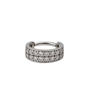 Amélie - Titanium Clicker Ring F136 - Silver Finish - 1.2*6mm - White Zircon
