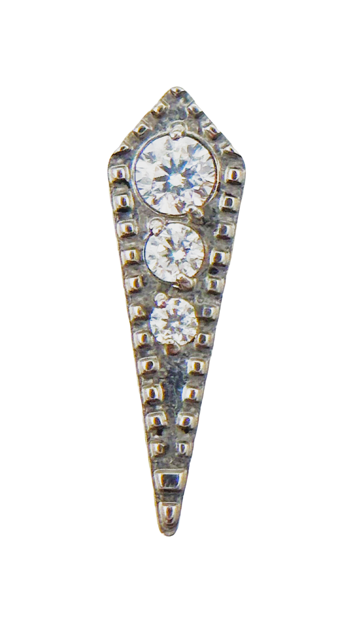 Anouk - Labret Filetage Interne - Finition Argent - M0.9(16G) - Zircon Blanc