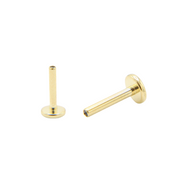Esther - Labret Titanium F136 Threaded Base Bar - Gold Finish - 1.2*8+4mm