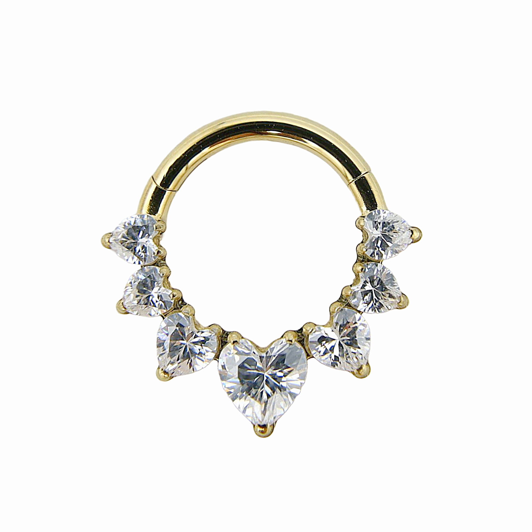 Anya - Anneau Clicker - Finition Or - 1.2*10- Zircon Blanc