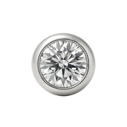 Kaia - Labret Filetage Interne - Finition Argent - 1.2*10*3mm - Zircon Blanc
