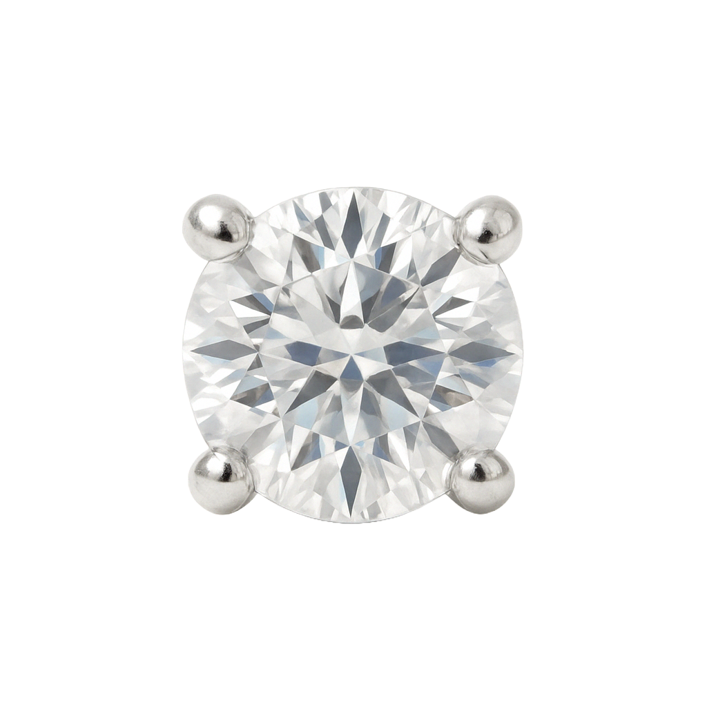 Liora - Labret Filetage Interne - Finition Argent - 1.2*8*2.5mm - Zircon Blanc