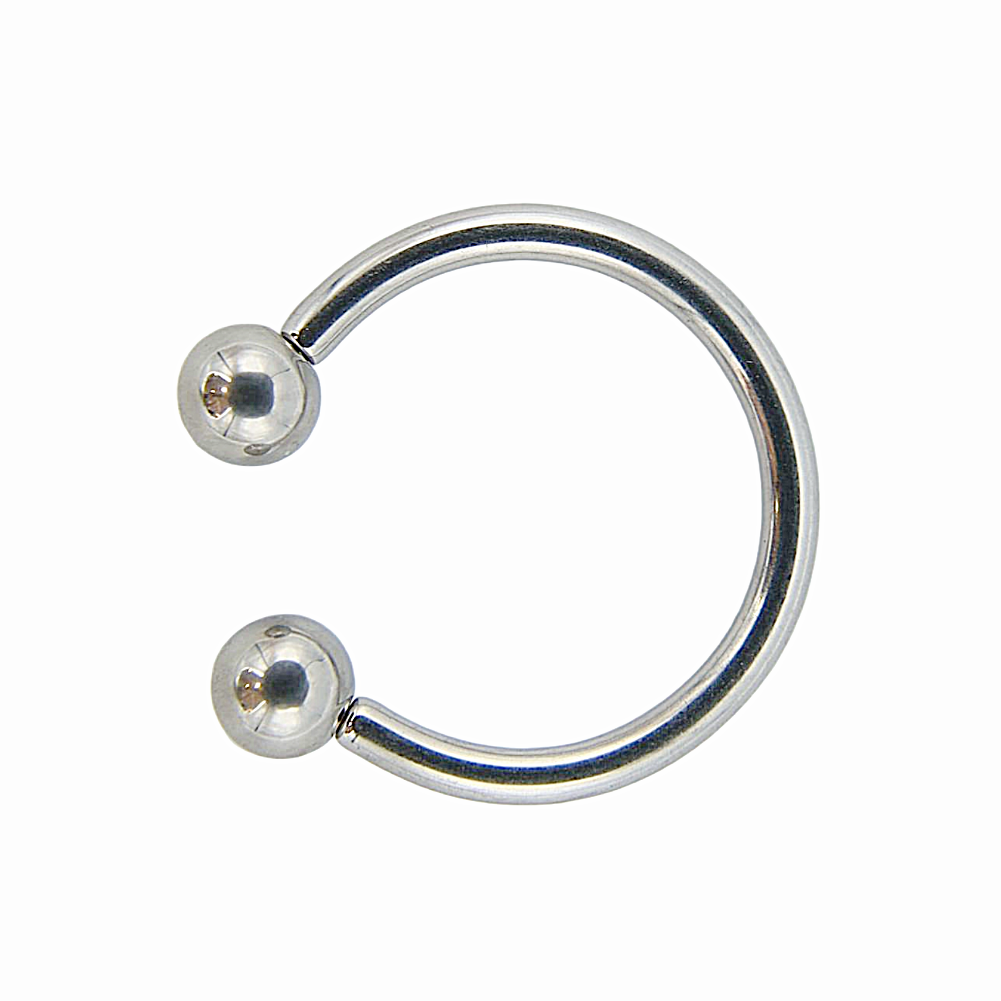 Nessa - Titanium Horseshoe F136 Basic Balls - Silver Finish - 1.2*10+3/3mm