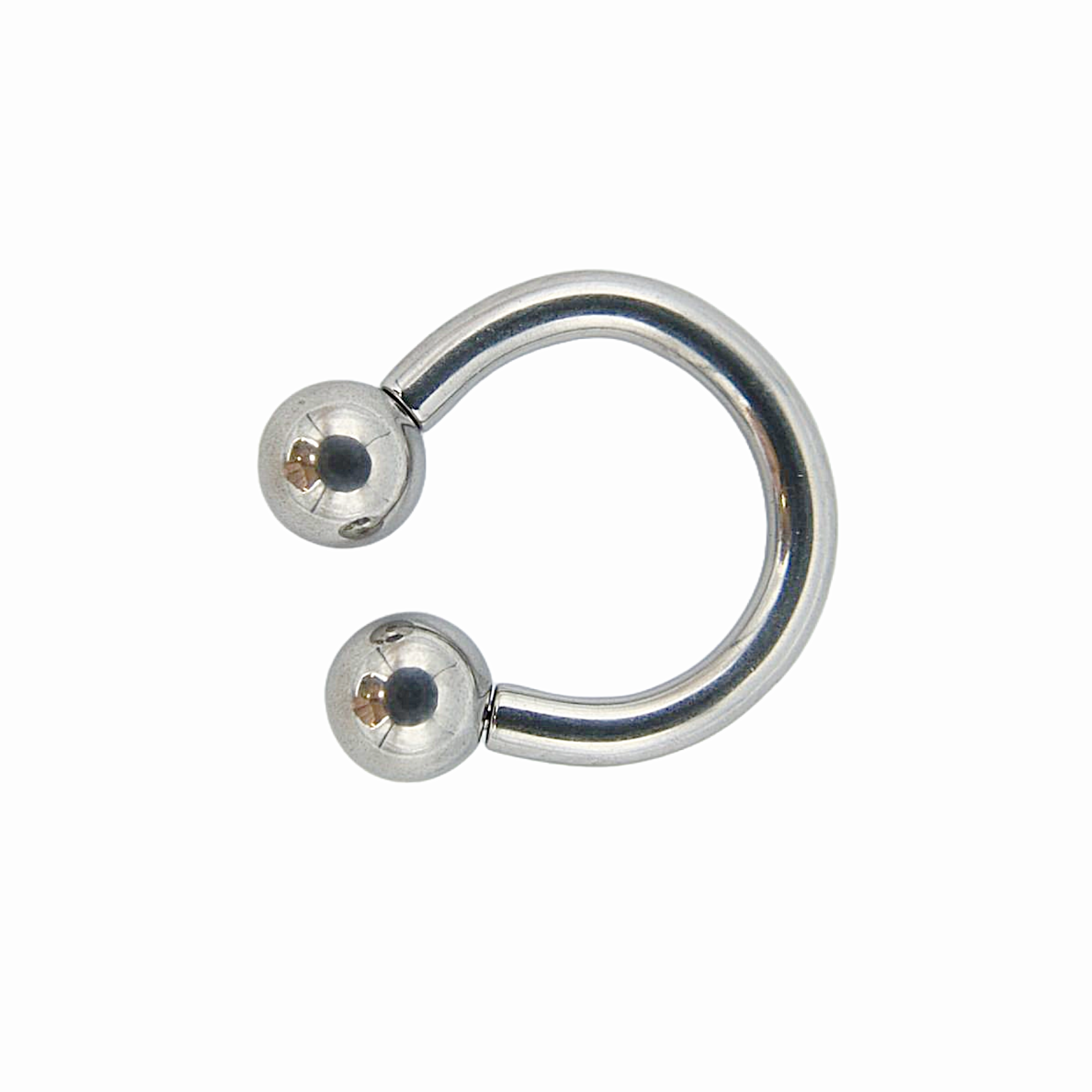 Nessa - Titanium Horseshoe F136 Basic Balls - Silver Finish - 1.2*7+3/3mm