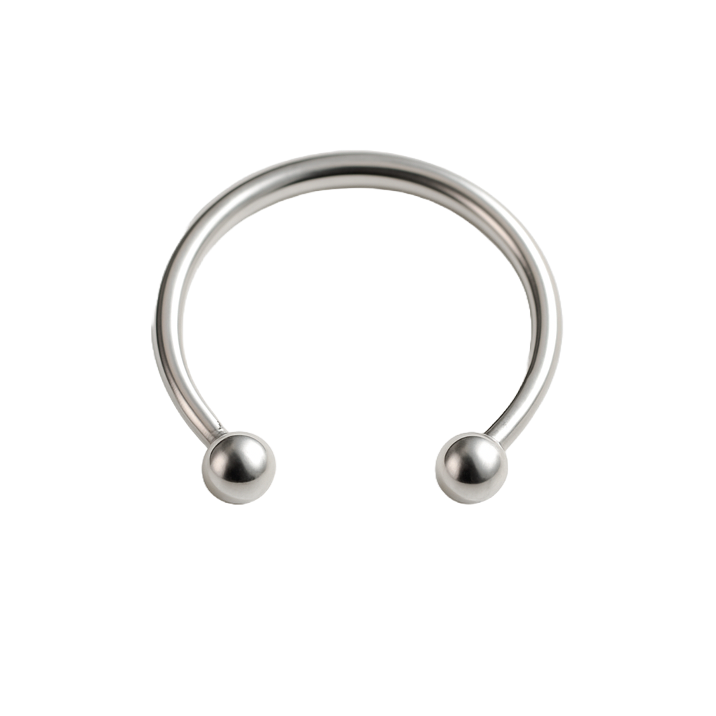 Nessa - Fer À Cheval Filetage Externe - Finition Argent - 1.2*10*3mm