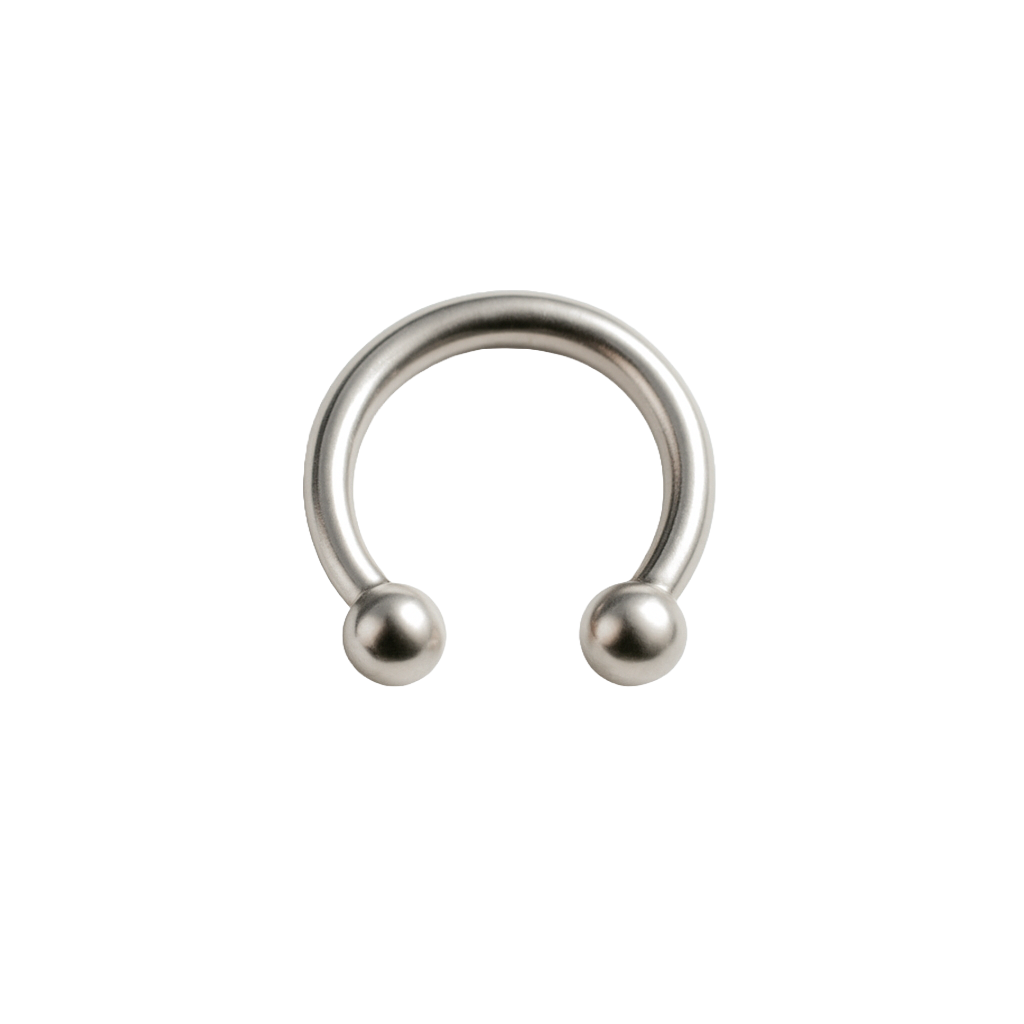 Nessa - Fer À Cheval Filetage Externe - Finition Argent - 1.2*8*3mm