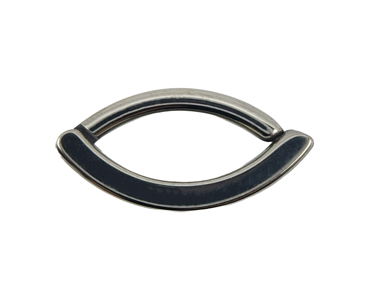 Saskia - Nombril Oval Bumpy - Finition Argent - 1.6*10mm
