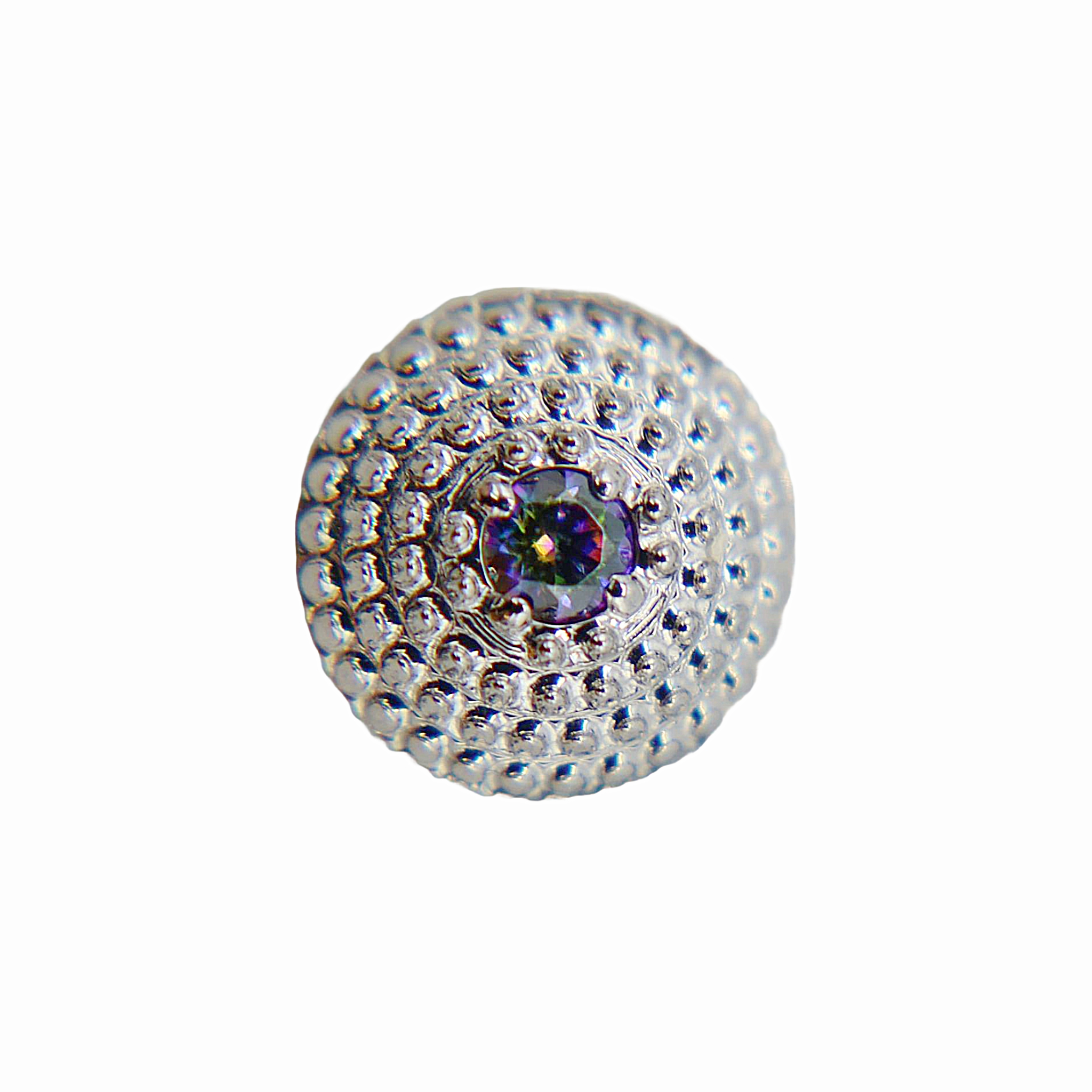 Margaux - Titanium Labret F136 - Silver Finish - 6mm - Black Zircon