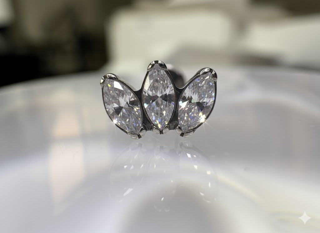 Sonia - Labret Filetage Interne - Finition Argent - M0.9(16G)