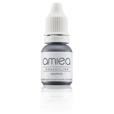 Flacon de pigment Amiea de 10ml avec un capuchon blanc à visse pour une hygiène optimale.