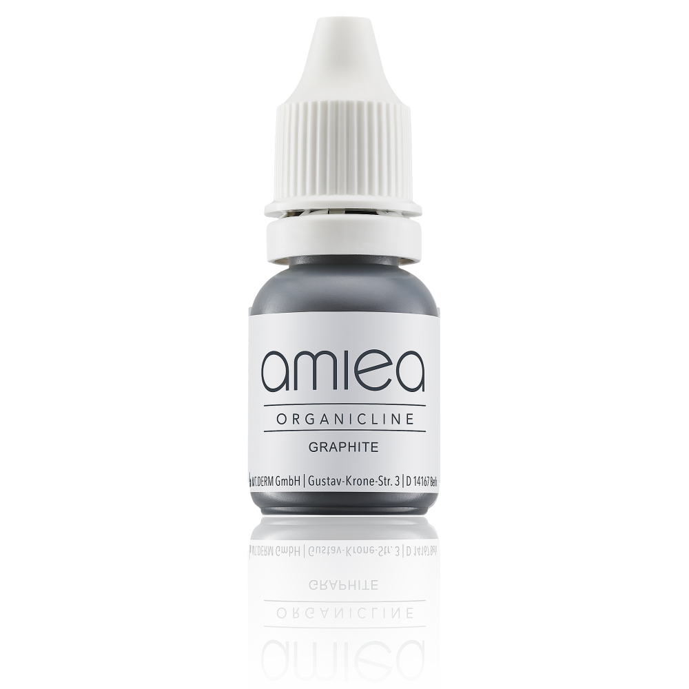 Flacon de pigment Amiea de 10ml avec un capuchon blanc à visse pour une hygiène optimale.