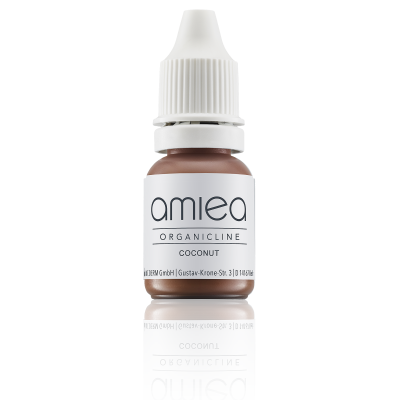 Flacon de pigment Amiea 10 ml pour maquillage permanent. Pigment stable norme européenne REACH. Pigment brun sourcils