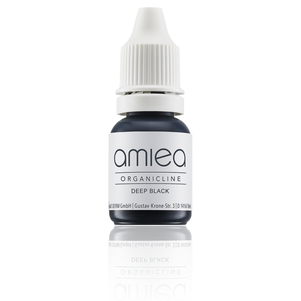 Flacon de pigment Amiea de 10ml avec un capuchon blanc à visse pour une hygiène optimale.