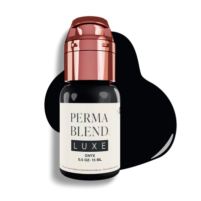 Flacon de pigment Perma Blend de 15ml avec un capuchon rose métallisé à clip pour une hygiène optimale.