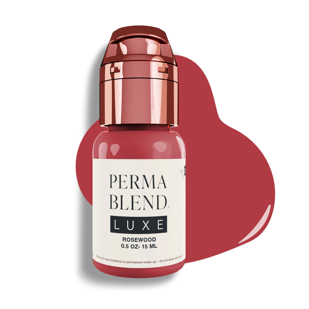 Flacon de pigment Perma Blend de 15ml avec un capuchon rose métallisé à clip pour une hygiène optimale.