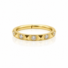 Eulalia - Anneau Clicker - Titane - Finition Or - 1.2*8mm - Zircon Blanc