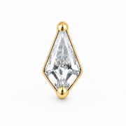 Aurélia - Labret Filetage Interne - Finition Or -  0.9 * 8 mm - Zircon Blanc