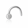 Seraphina - Nez  Stud - Finition Argent - 0.8*6*2mm - Zircon Blanc