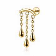 Joséphine - Labret Filetage Interne - Titane - Finition Or