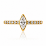 Evangeline - Anneau Clicker - Finition Or - 1.2*10mm - Zircon Blanc