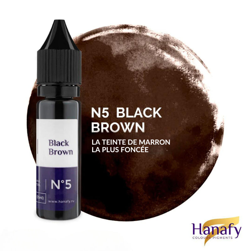 N°5 Black Brown - Pigment Hanafy - 15 ml - Non REACH