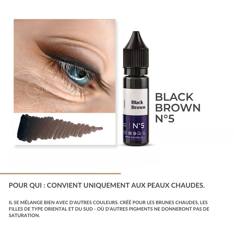 N°5 Black Brown - Pigment Hanafy - 15 ml - Non REACH