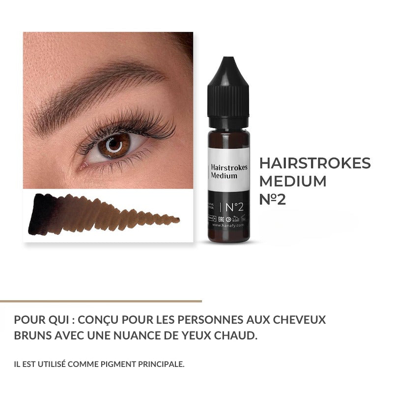 N°2 Medium Hairstrokes - Pigment Hanafy - 15 ml - Non REACH