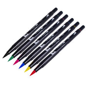 Feutres - Pinceaux Deux Embouts Tombow - 6 couleurs