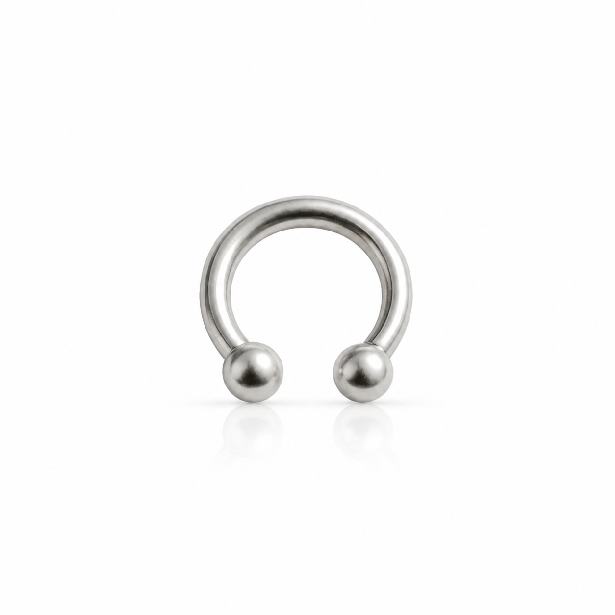 Nessa - Fer À Cheval Filetage Externe - Finition Argent - 1.2*8*3mm
