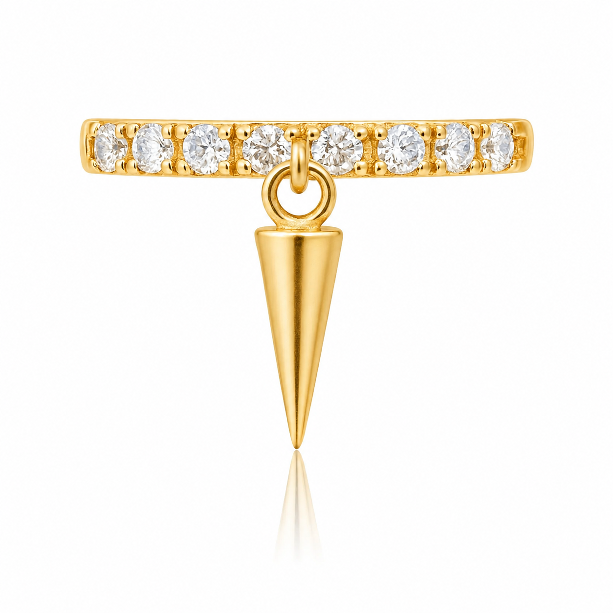 Marisol - Anneau Clicker - Finition Or - 1.2*8mm - Zircon Blanc