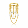Gaia - Titanium Clicker Ring F136 - Gold Finish - 1.2*8mm - White Zircon