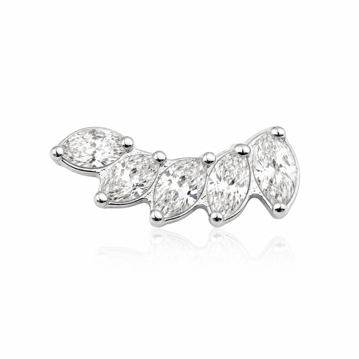 Lou - Labret Filetage Interne - Finition Argent - M0.9(16G)