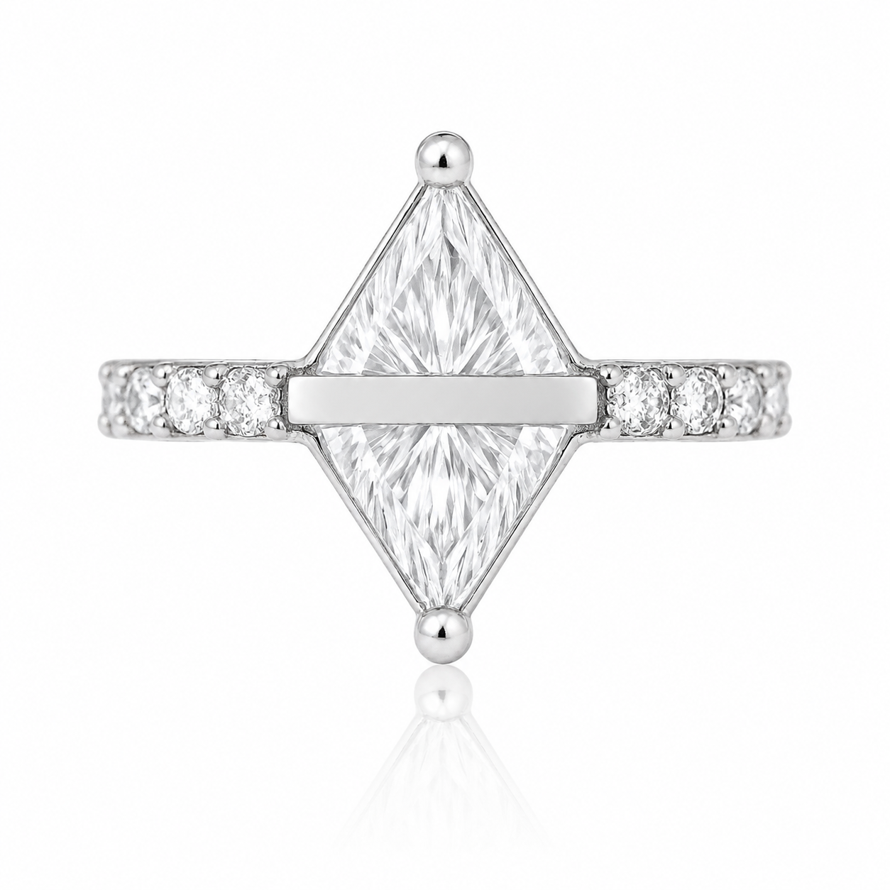 Isolde - Anneau Clicker - Finition Argent - 1.2*8mm - Zircon Blanc