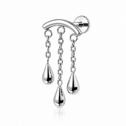 Joséphine - Labret Filetage Interne - Titane - Finition Argent