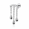 Joséphine - Labret Filetage Interne - Titane - Finition Argent