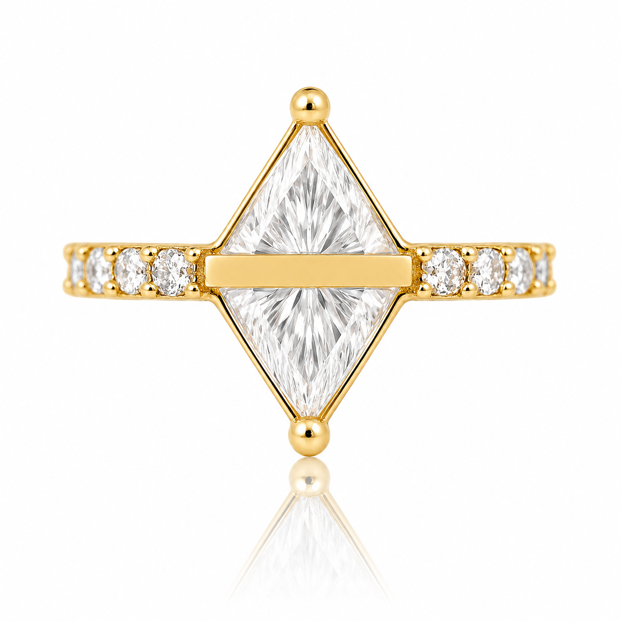 Isolde - Anneau Clicker - Finition Or - 1.2*8mm - Zircon Blanc