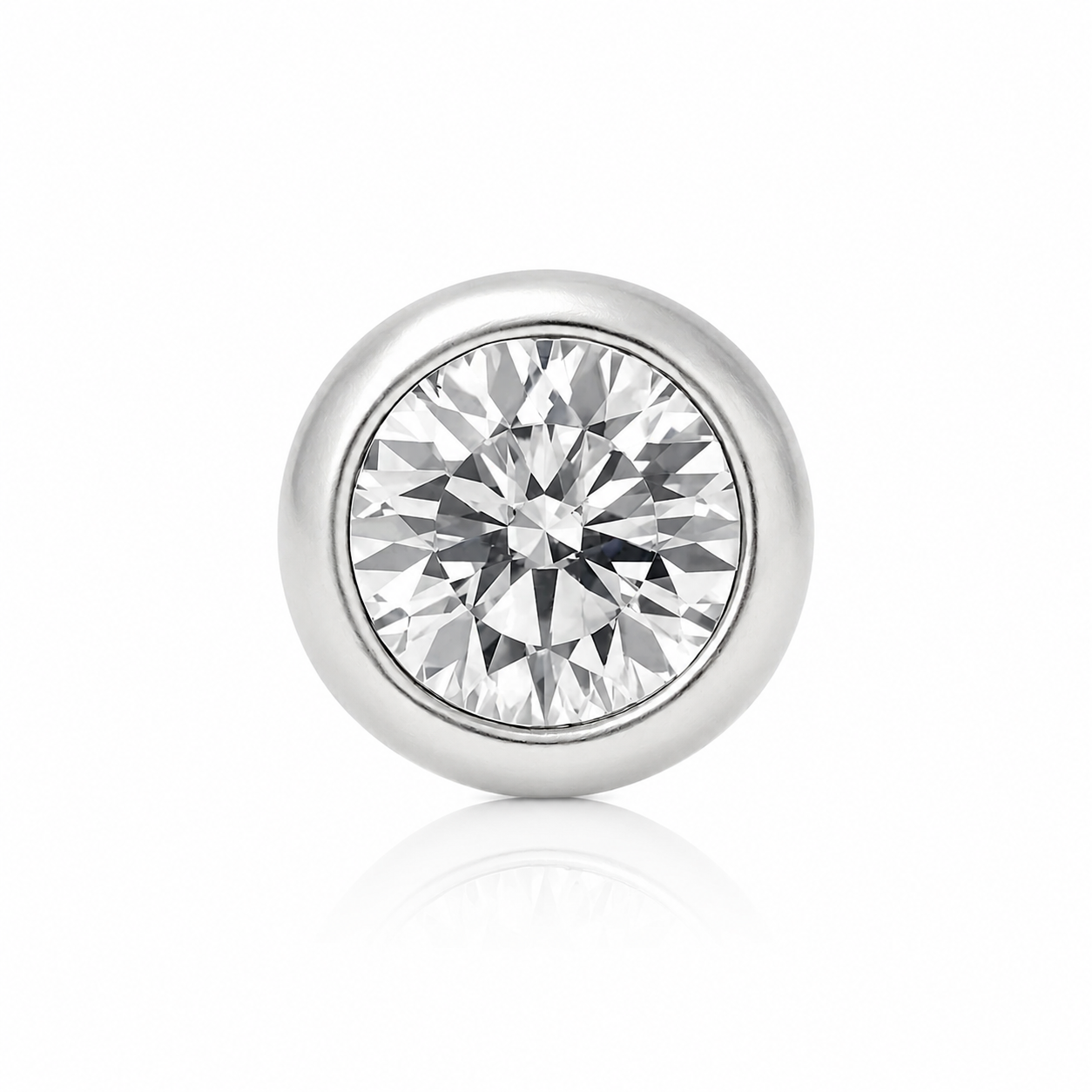 Kaia - Labret Filetage Interne - Finition Argent - 1.2*10*3mm - Zircon Blanc