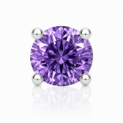 Cosima - Labret Filetage Interne - Finition Argent - M0.9(16G)-2mm - Zircon Violet