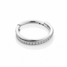 Trinity - Anneau Clicker Titane F136 - Finition Argent - 1.2*12 mm - Zircon Blanc