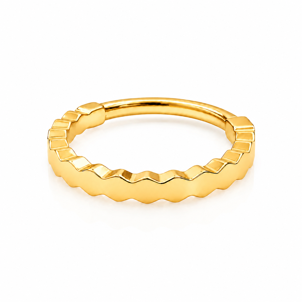 Calista - Titanium Clicker Ring F136 - Gold Finish - 1.2*8mm