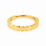 Calista - Titanium Clicker Ring F136 - Gold Finish - 1.2*8mm