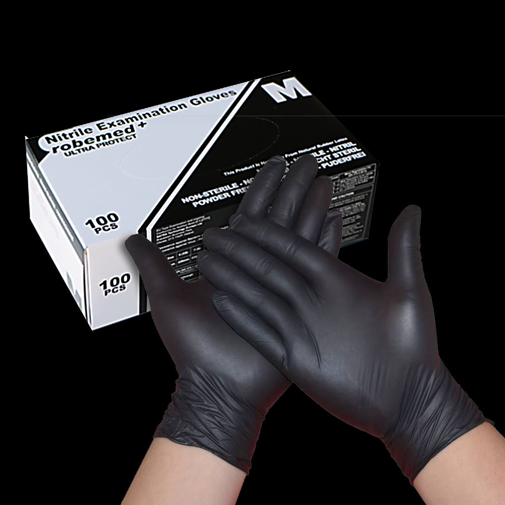 GANTS NITRILES NOIRS - SANS POUDRE - x100