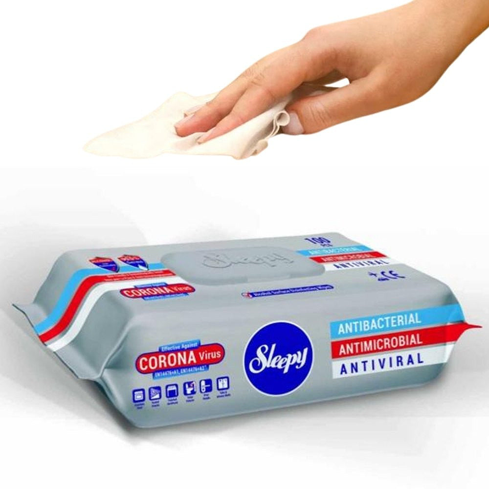 Lingettes nettoyantes désinfectantes - EN 14476 - x100