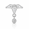 Mirabelle - Labret Titane F136 - Finition Argent - Zircon blanc
