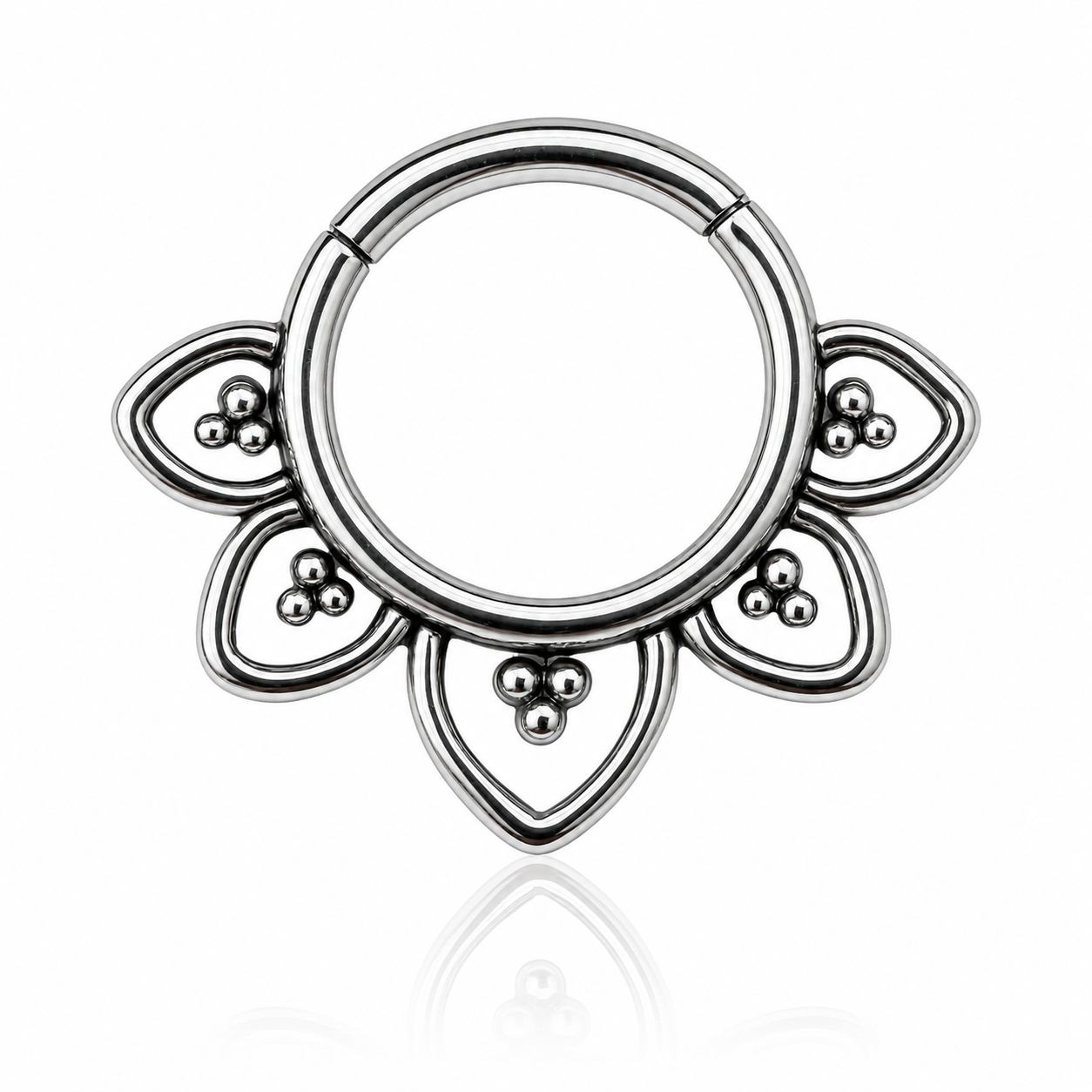 Lorelei - Anneau Clicker - Finition Argent - 1.2*8mm